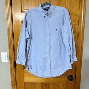 Vintage Ralph Lauren Light Blue Casual Button Down Shirt size 16 1/2 - 33